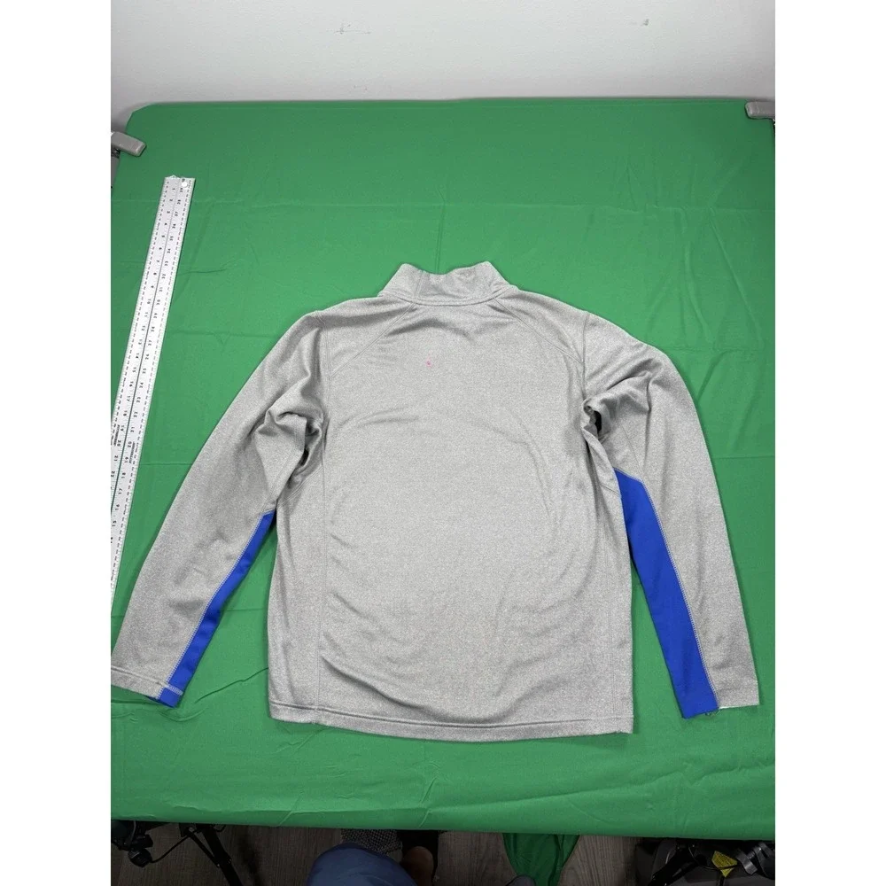 Nike Therma Fit Quarter Zip Pullover Gray Blue Mens Medium Athletic Running